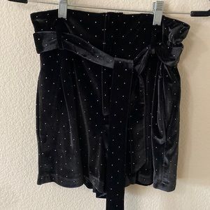 Zara velvet shorts